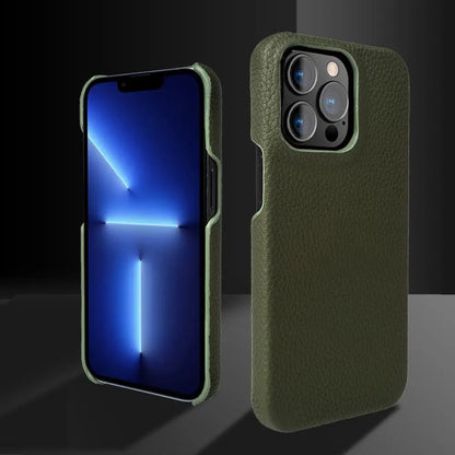 For iPhone 13 Pro Case Luxury Genuine Leather Cover Back Etui Coque Shockproof for Funda IPhone14 XR XSMax 15 7 8Plus 12 Carcasa