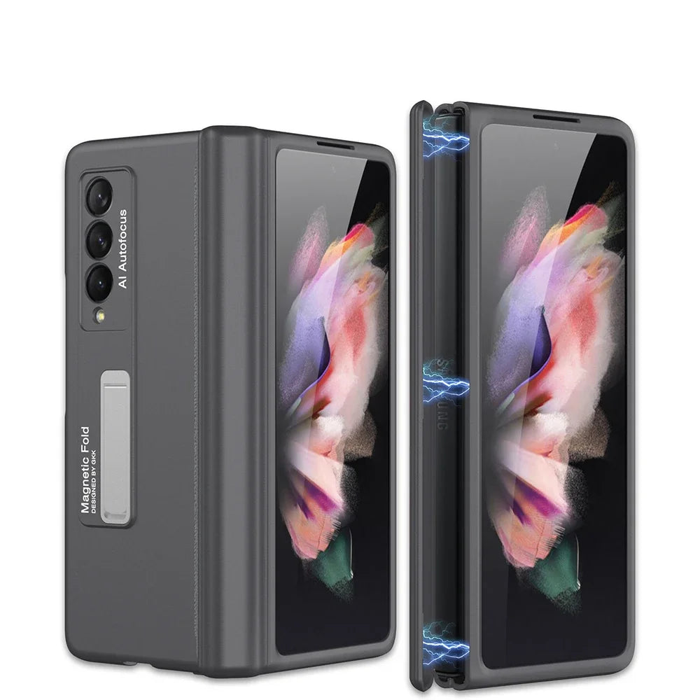 For Samsung Galaxy Z Fold 2 Magnetic Hinge All-included Case 5G Shockproof Protection Stand Matte Cover For Galaxy Z Fold2 Case