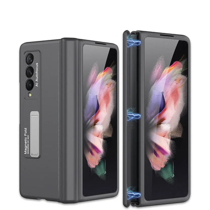 For Samsung Galaxy Z Fold 2 Magnetic Hinge All-included Case 5G Shockproof Protection Stand Matte Cover For Galaxy Z Fold2 Case