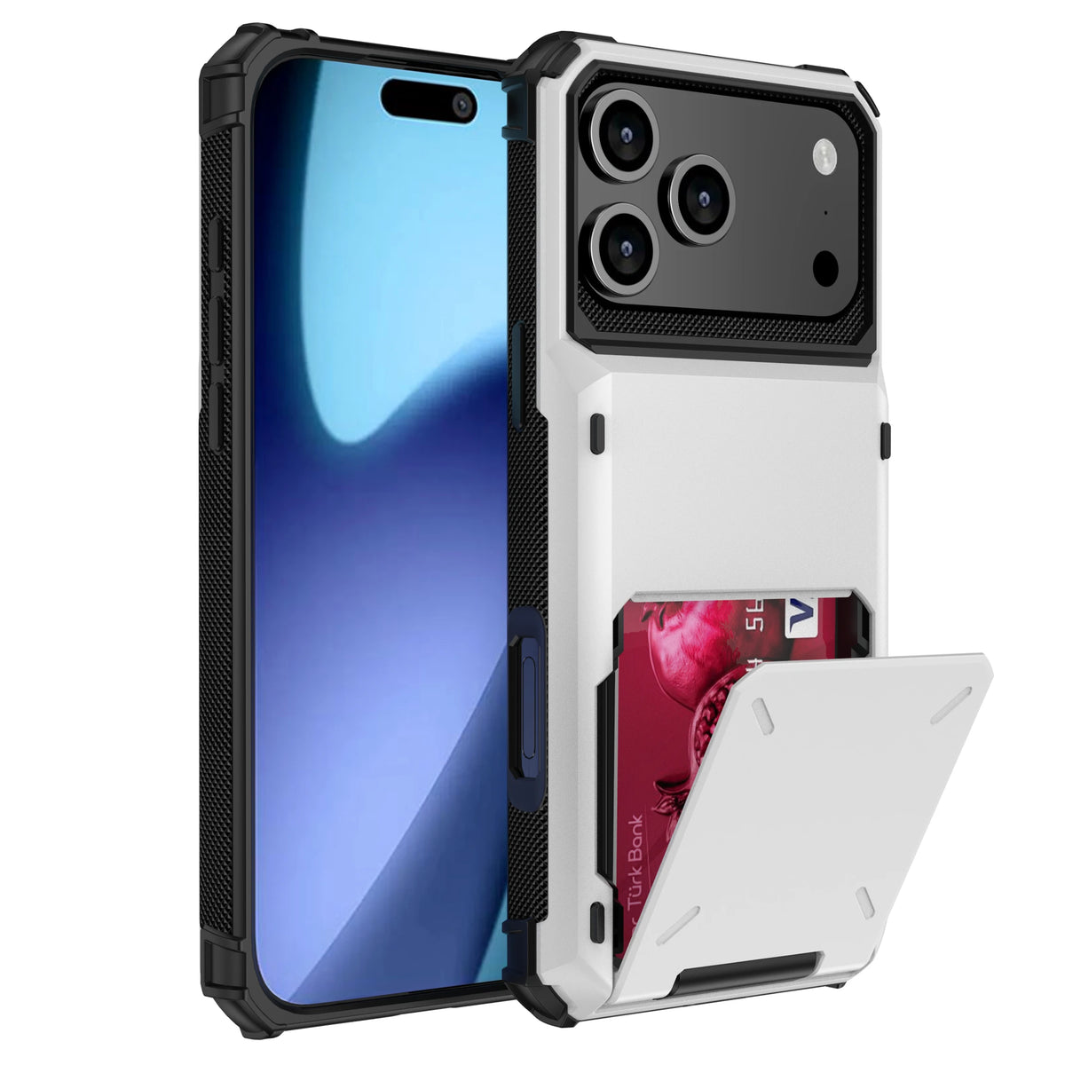 Case For iPhone 17e 16e 17 Pro Max 16 Pro Max 14 13 12 Card Holder Heavy Duty Wallet Hidden Flip Slot Protective Hard Back Cover