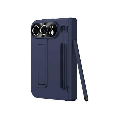 For iPhone Duo iPhone 18 Fold Bracket Phone Case With S Pen Hinge Protection Flim Glass Screen Shockproof Back Full Cover