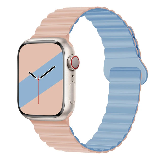 Magnetic Strap For Apple Watch Band 46mm 45mm 49mm 40mm 42mm 41mm Silicone Sport Bracelet iWatch Series Ultra 10 9 6 7 8 SE 44mm