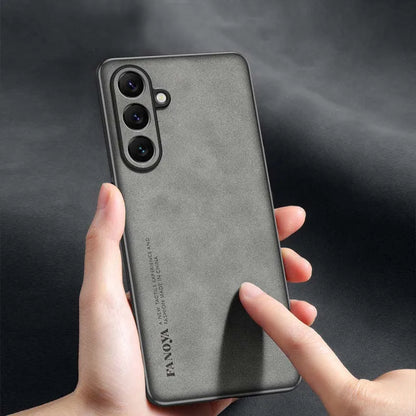EUCAGR Sheepskin PU Leather Silicone Phone Cases For Samsung Galaxy S26 Plus S25 FE edge S24 S23 S22 S21 S20 Back Cover Coque