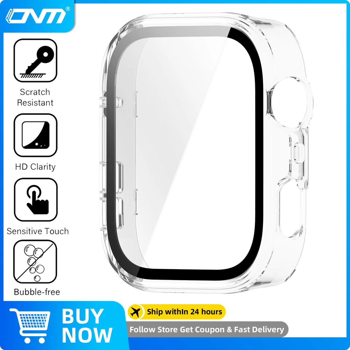 Glass+Case for Huawei Watch Fit 4/4 Pro Tempered Glass Screen Protector & Hard PC Protective Bumper for Huawei Fit4 Accessories