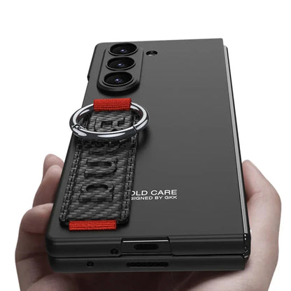 Elastic Wrist Strap Ring Protective Phone Case for Samsung Galaxy Z Fold 7 6 Fold7 Fold6 Shockproof Cover