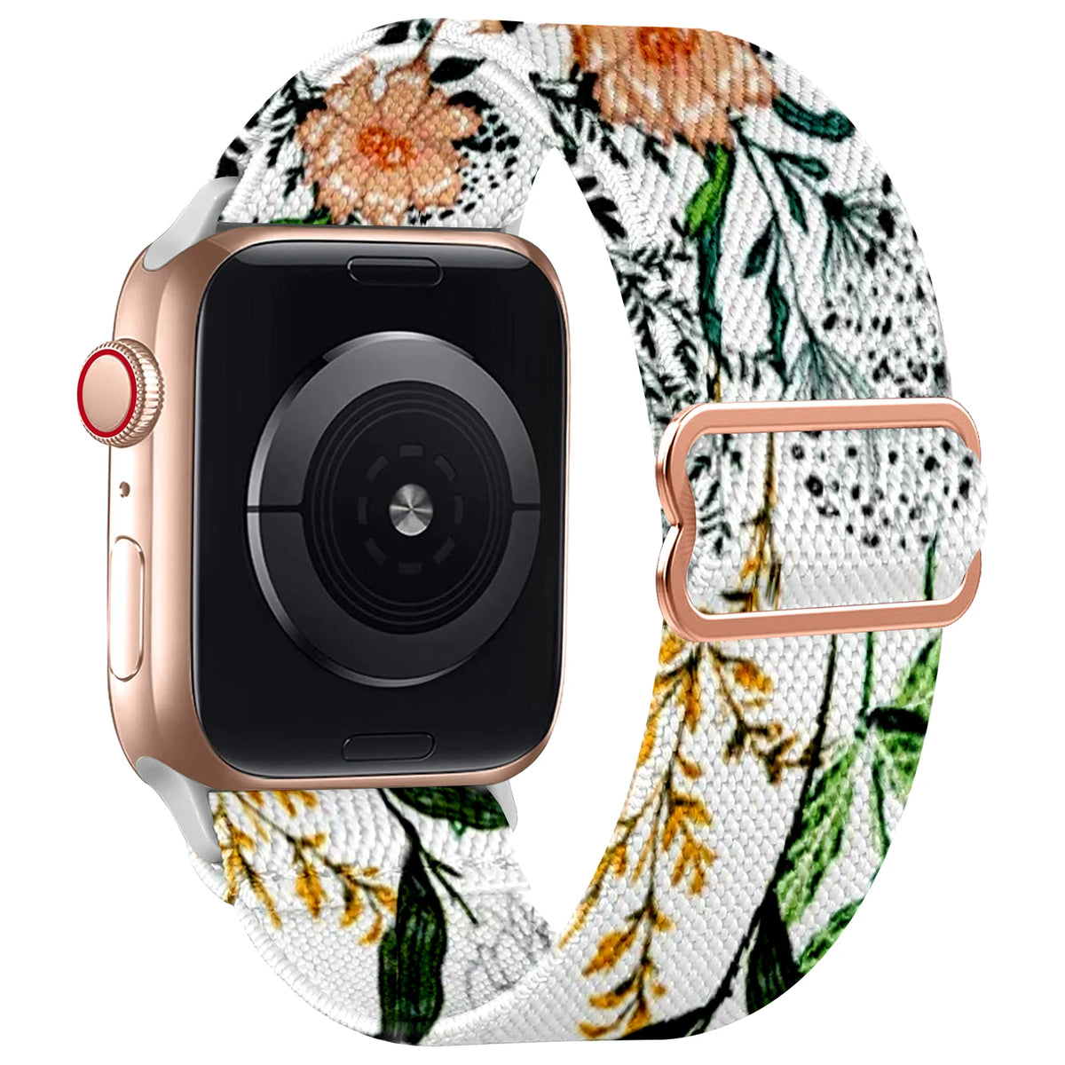 3Pcs Cute Flower Pattern Nylon Stretchy Band Compatible with Apple Watch Bands 38mm 40mm 41mm 42mm 44mm 45mm 49mm