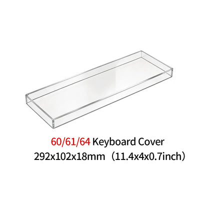 Clear Acrylic Mechanical Keyboard Dust Cover Protector Case For 60 96 98 104/108Key Transparent Anti-Dust Keyboard & Mouse Cover