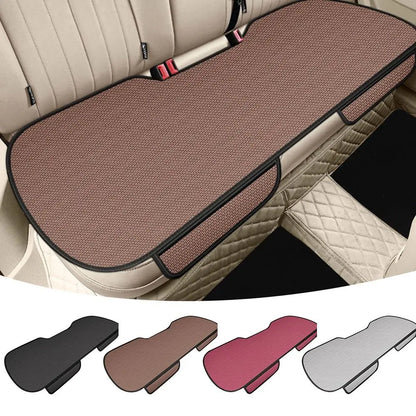 Universal Breathable Car Seat Cushion Ice Silk Non-slip Rear Seat Cushion Wear-resistant Solid Color Auto Protector Mat Pad