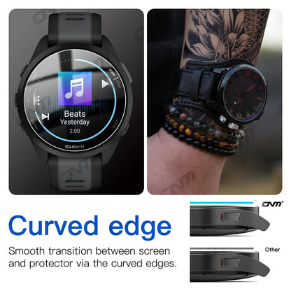 9H Premium Tempered Glass for Garmin Forerunner 165 Music Smart Watch Clear HD Screen Protector for Garmin 165 Protective Film