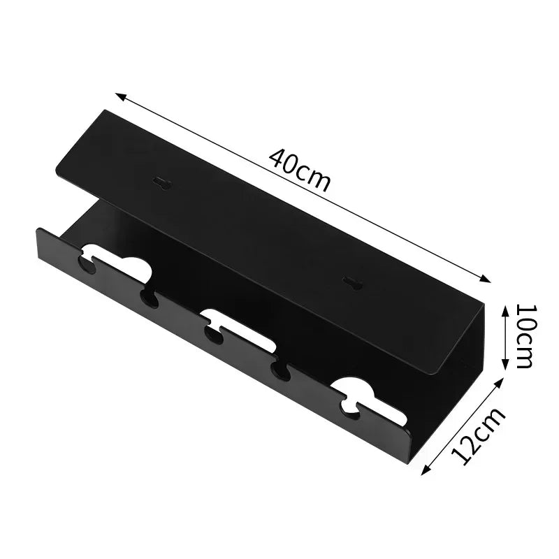 1PC Under Desk Cable Management Cable Tray Under Desk With Clamp Power Strip Cord Holder No Drilling Sturdy Spacious supplies