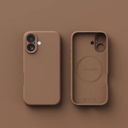 Original Liquid Silicone Magnetic Phone Case For iPhone 17Air 16 Plus 15 14 13 12 17 Pro Max Magsafe Wireless Charge Matte Cover