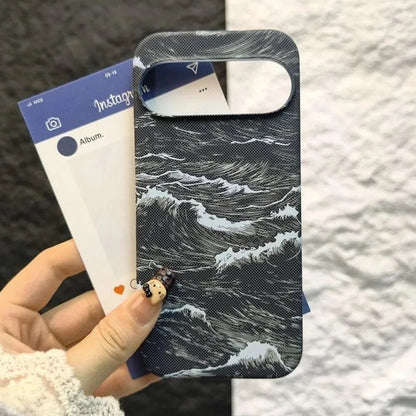 Frameless Kevlar Ocean Wave Texture Magnetic Case For Google Pixel 11 10 9 8 7 Pro XL 10 A For Magsafe Charge Plastic Hard Cover