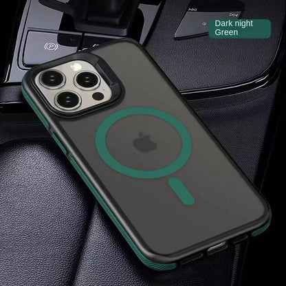 Magnetic Luxury Matte Translucent Armor Shockproof Case For iPhone 16 15 14 13 12 11 Pro Max for Magsafe Wireless Charge Cover