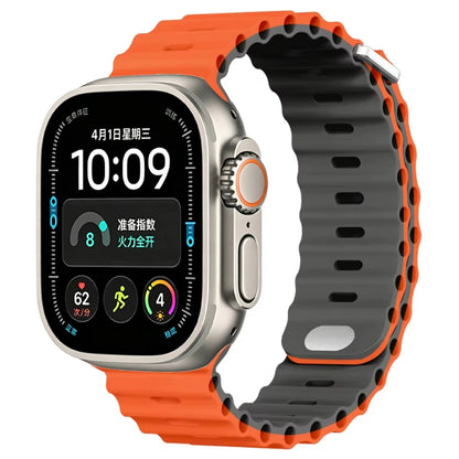 Ocean Silicone strap For Apple Watch Ultra 4 3 2 1 Band 49mm 12 11 10 9 8 7 46mm 45mm 41mm band iWatch 6 5 4 SE3 44mm 40mm 42mm