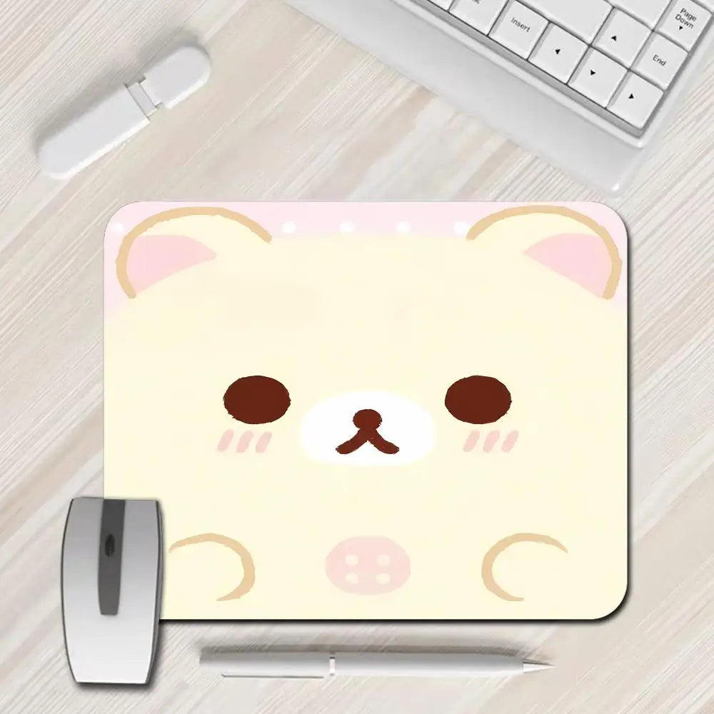 Lovely Rilakkuma Kawaii Pad Rubber Gaming Mousepad Gamer Stitching Dining Table Desk Mat PC Computer Keyboard Mat Mause Mice
