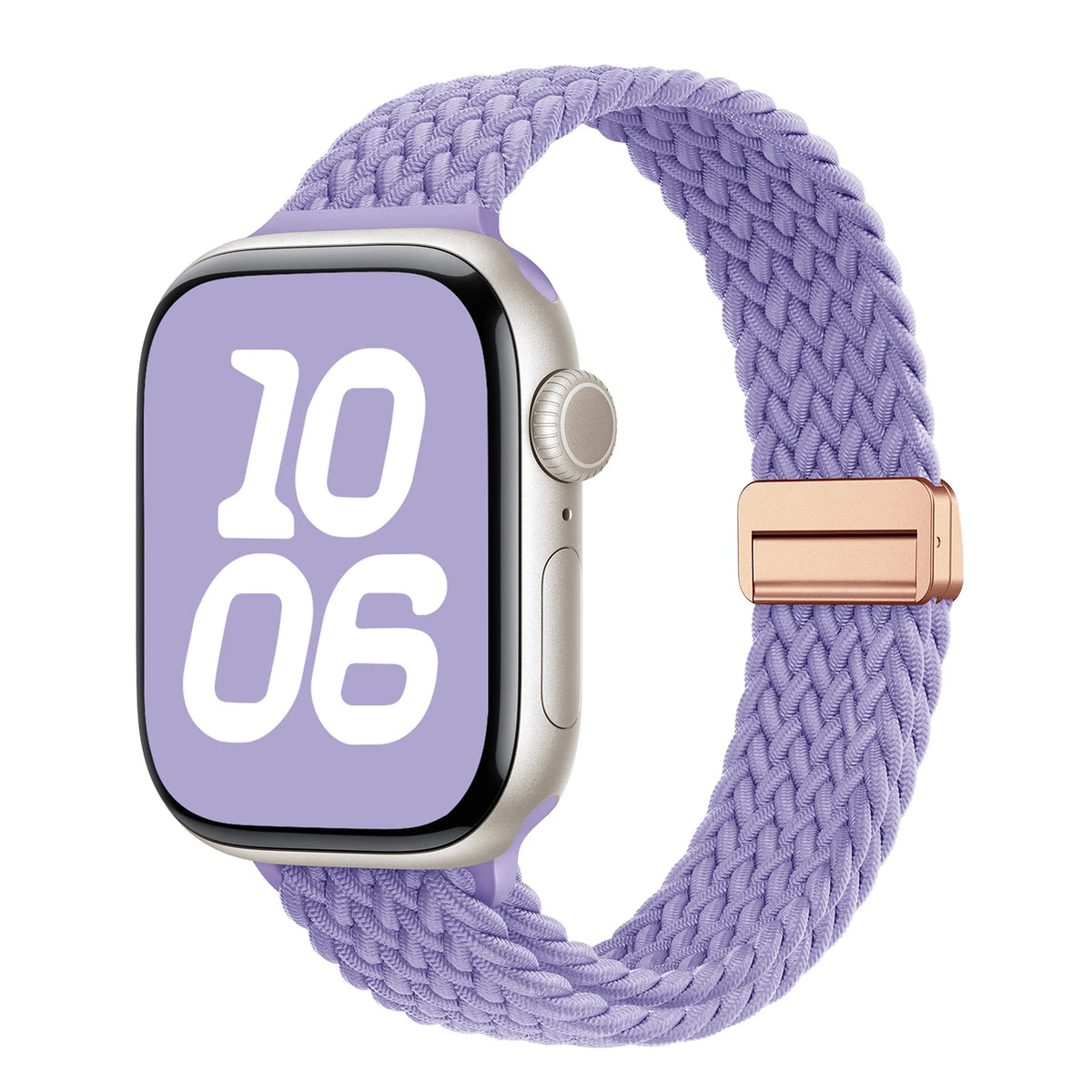 Braided Loop for Apple Watch 38 40 41 42 44 45 46 49mm for Woman Magnetic Nylon Elastic Replacement for Iwatch Series10 9 8 7 6