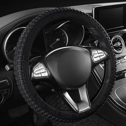 Universal Elastic Car Silicone Steering Wheel Cover Tire Texture Soft No Inner Ring Steering Wheel Automobiles Accessories