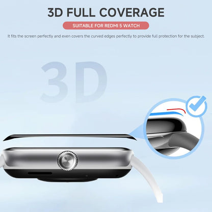 Screen Protector for Xiaomi Redmi Watch 5 Curved Screen Protector Redmi Watch 5 Ultra-HD Full Coverage Protective Accessories