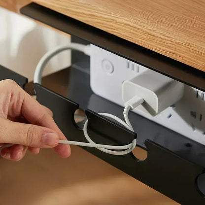 1PC Under Desk Cable Management Cable Tray Under Desk With Clamp Power Strip Cord Holder No Drilling Sturdy Spacious supplies