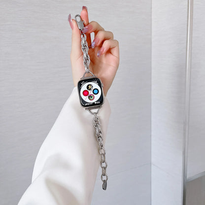 Metal Strap for Apple Watch Ultra 49mm 41mm 45mm 40mm 44mm 38 40 Love Chain Design Women Bands for iWatch 9 8 7 SE 6 5 4 3 2 1