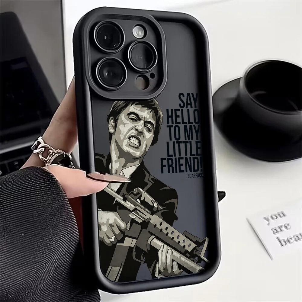 Fashion Hot S-Scarface Phone Case for iPhone 17e 17 16e 16 15 14 13 12 11 Air Pro Max Mini XR XS X Plus Soft TPU Back Cover