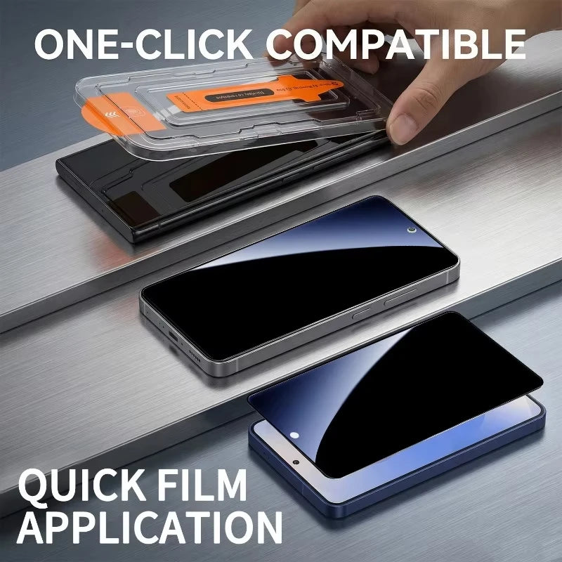 1-5Pcs Dust Free Easy Install Privacy Screen Protector For Samsung Galaxy S26 Ultra S25 Edge S23 S24 S21 S22 Plus Tempered Glass