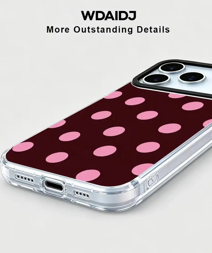 Playful Classic Polka Dot Pattern Phone Case For iPhone 13 14 15 16 17 Eye Catching Sweet Design