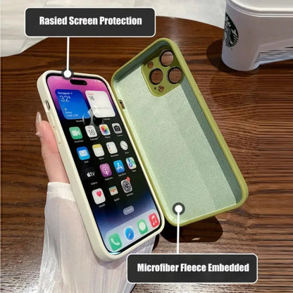 Original Liquid Glass Full Camera Protect Case For IPhone 17 Air 16 15 14 Plus 13 12 17 Pro Max ShockProof Soft Silicone Cover