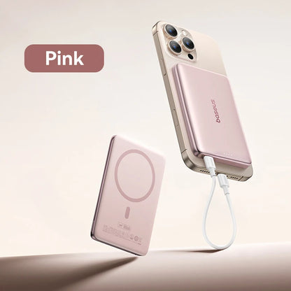 【CCC】Baseus 10000mAh Magnetic Power Bank PD 27W, 5000mAh Magnetic Power Bank PD 20W Card-Sized Powerbank For iPhone 17 Samsung