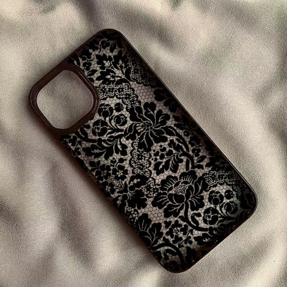 Vintage Floral Lace Clear Phone Case for iPhone 18 Pro Max 17 16 15 14 13 11 12 16E Air X XR XS 7 8 Plus SE2022 Shockproof Cover