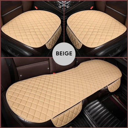 Karcle PU Leather Car Seat Covers Full Set Anti Slip Car Seat Cushion Rear Seat Protector Universal Waterproof Car Seat Pad