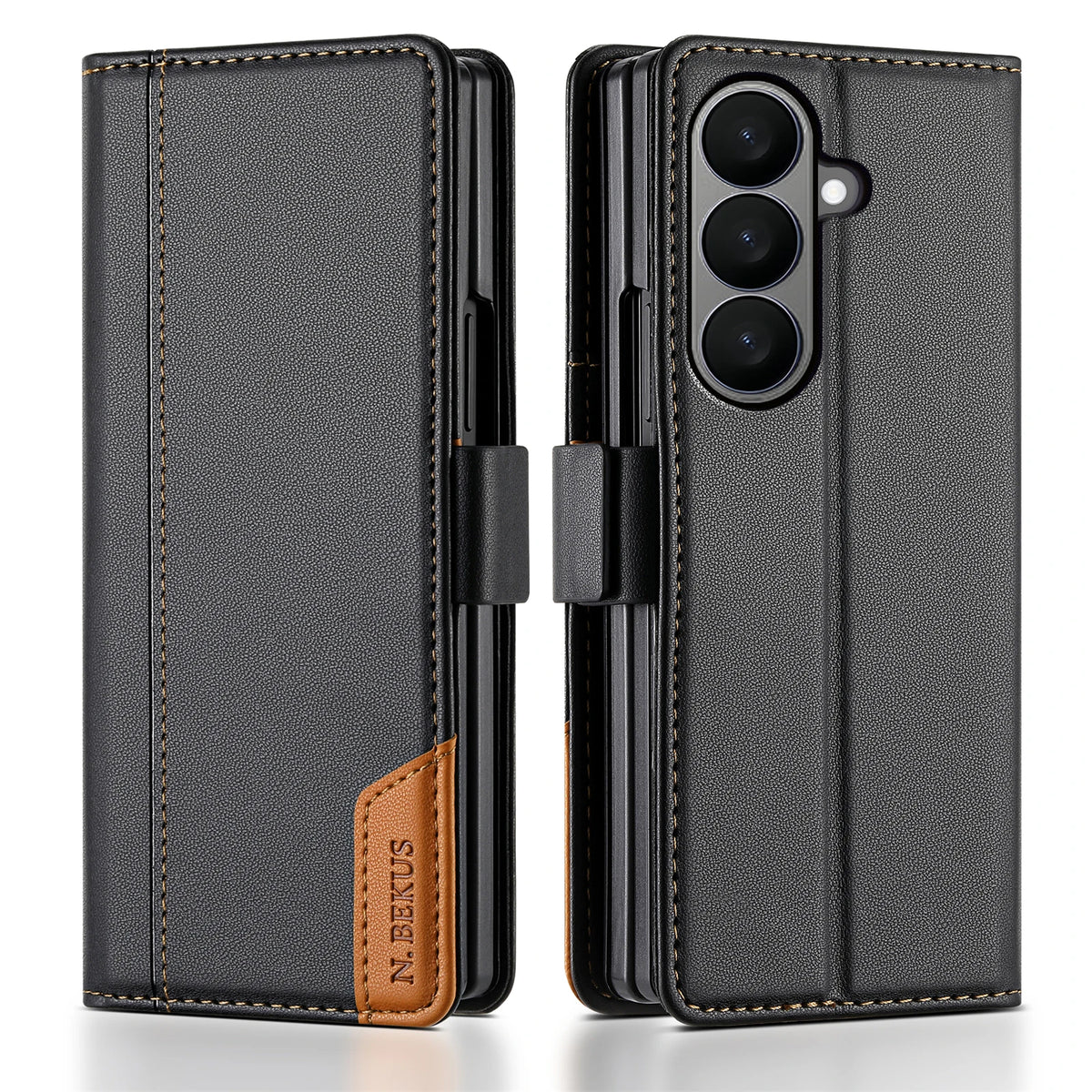 Luxury Leather Wallet Cover for Samsung Galaxy Z Fold 7 5G 2025 Flip Case Magnetic Book Business ZFold 3 4 5 6 Fold7 RFID Cover
