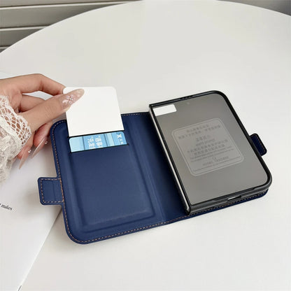 Invisible Support Bracket Card Holder Bag Phone Case For iPhone Duo 18 Fold 360 Degree Rotating Bracket Leather Wallet Cover