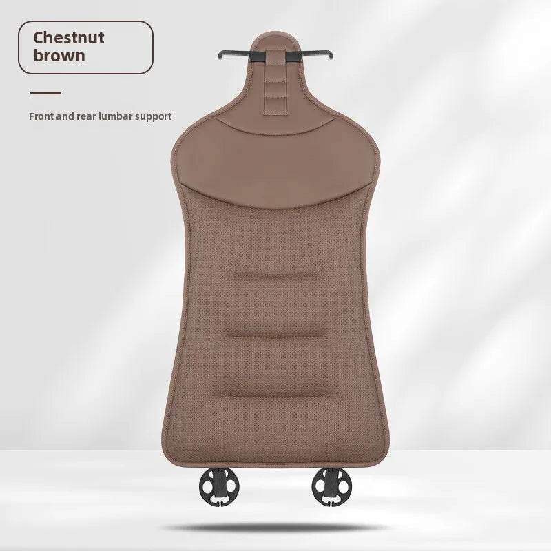 Universal Perforated Nappa Leather Car Seat Cover Luxury Sedan SUV Breathable Comfortable Cloud Cotton Cushions Car Seat Cover
