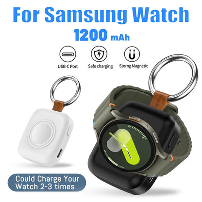 Magnetic Wireless Portable Watch USB Type-C Fast Charger for Samsung Galaxy Watch 8/8 Classic/7/7Ultra/6/Active 2 Fast Charging