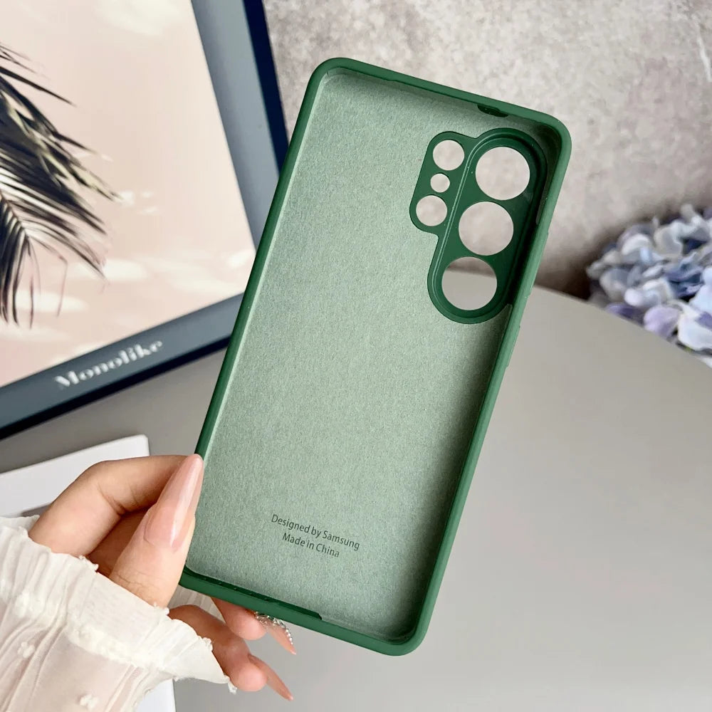 For Samsung Galaxy S26 S25 S26Plus S26Ultra Edge S24 S23 S22Ultra FE Case Soft Original Liquid Silicone Shockproof Phone Cover