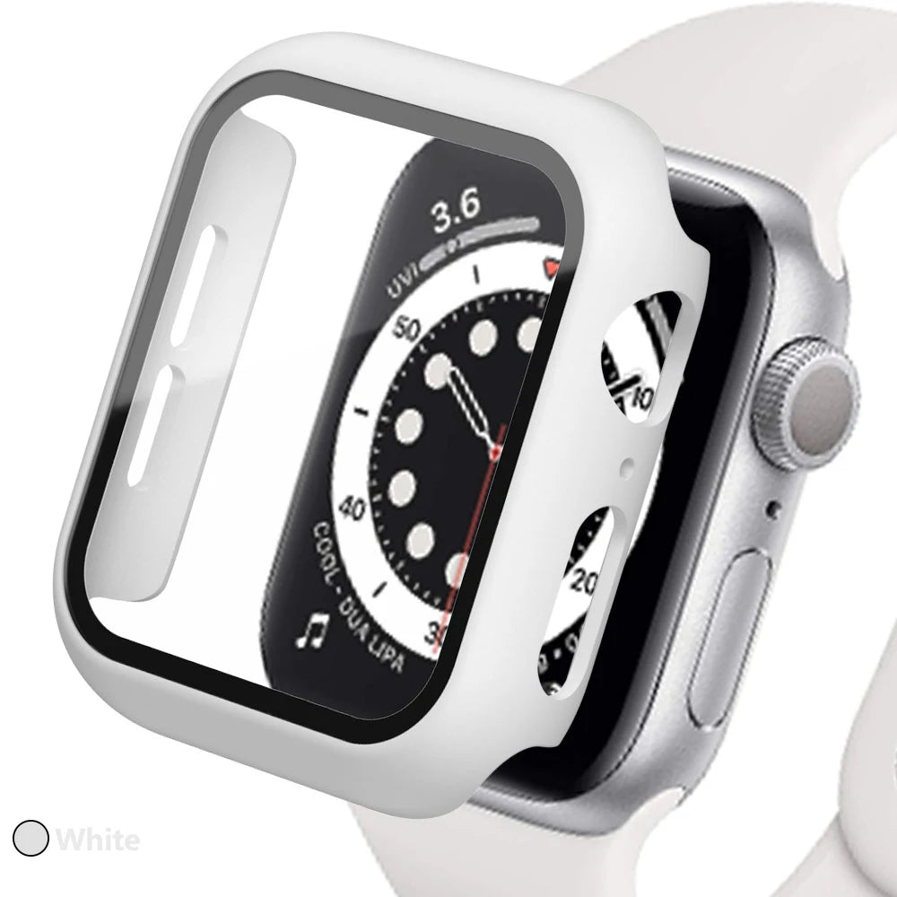 Tempered Glass+Cover for Apple Watch Case Ultra Accessories SE 3 4 5 6 7 8 Iwatch Screen Protector Case 49mm 45mm 41mm 44mm 40mm