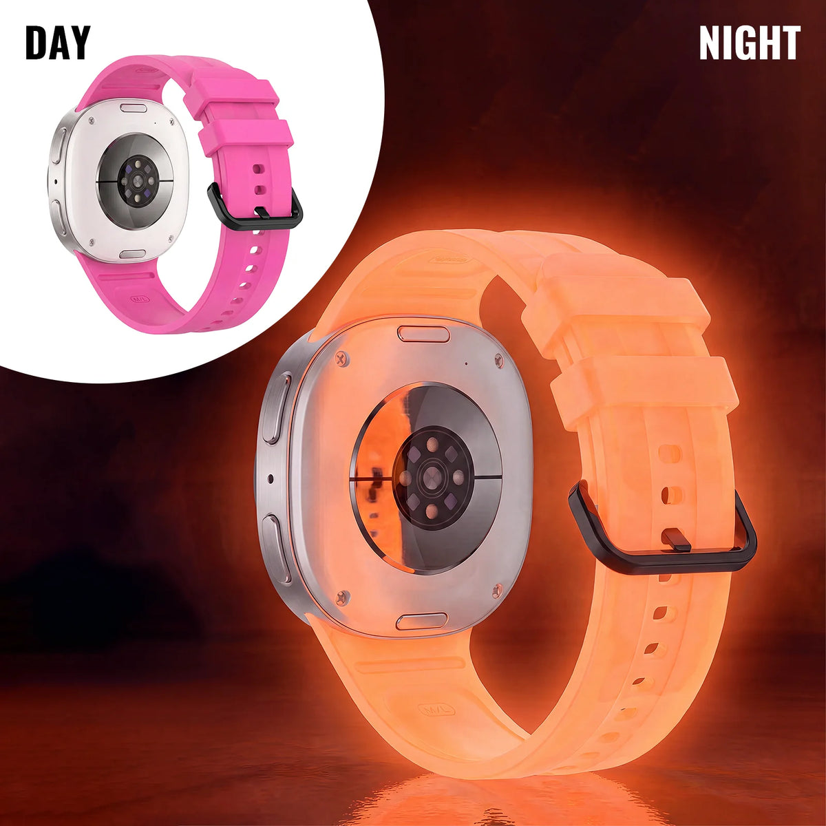 Luminous Silicone Band For Samsung Galaxy Watch9 40mm 44mm Smart Watch Strap Bracelet for Galaxy Watch 8 40mm 44mm Classic 46mm