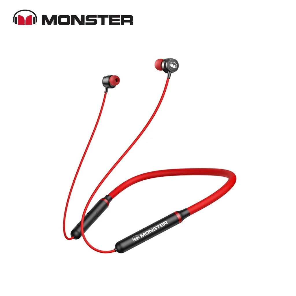 Monster AIRMARS SG03 Sport Neckband Wireless Headphones Bluetooth 5.3 Music Headset HD Call Stereo Earphone with Button Function