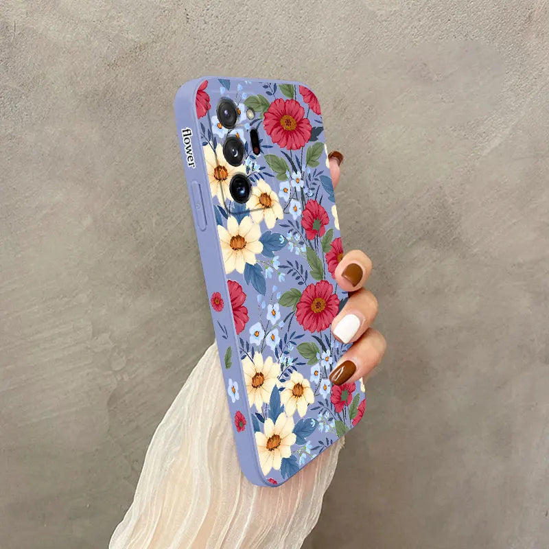 Spring color Silicone Phone Case For Samsung Galaxy Note 20Ultra 20 10 10Plus 10Lite 9 8 M52 M42 M33 M32 M40S M51 M14 M31 Cover