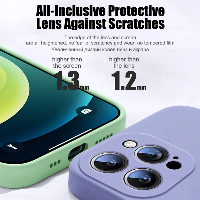 Original Liquid Silicone Phone Case For Apple iPhone 18,17,16,15,14,13,12 ,Pro，Plus Pro Max Cases For iPhone  Shockproof Cover