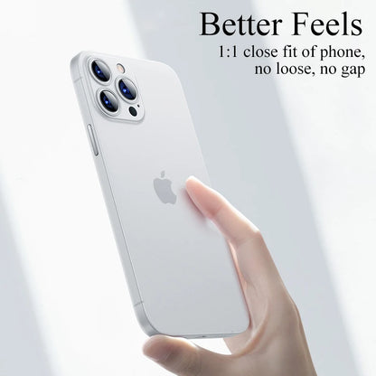0.3mm Ultra Thin Back Cover Case For iPhone 13 12 Mini 11 Pro SE 2022 2020 Transparent Matte Hard Cover Soft Slim Shell Fundas