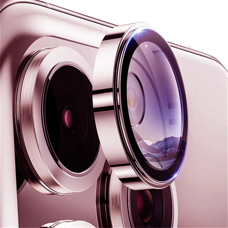 3D Metal Lens Protector Glass For iPhone 17 Pro 17Pro Max 17 Air Alloy Back Camera Ring Cover For iPhone 16 Pro 16 Pro Max Lens