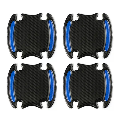 Universal Door Handle Sticker 3D Carbon Fiber Car Door Handle Paint Scratch Protector Sticker Auto Door Handle Scratch Cover