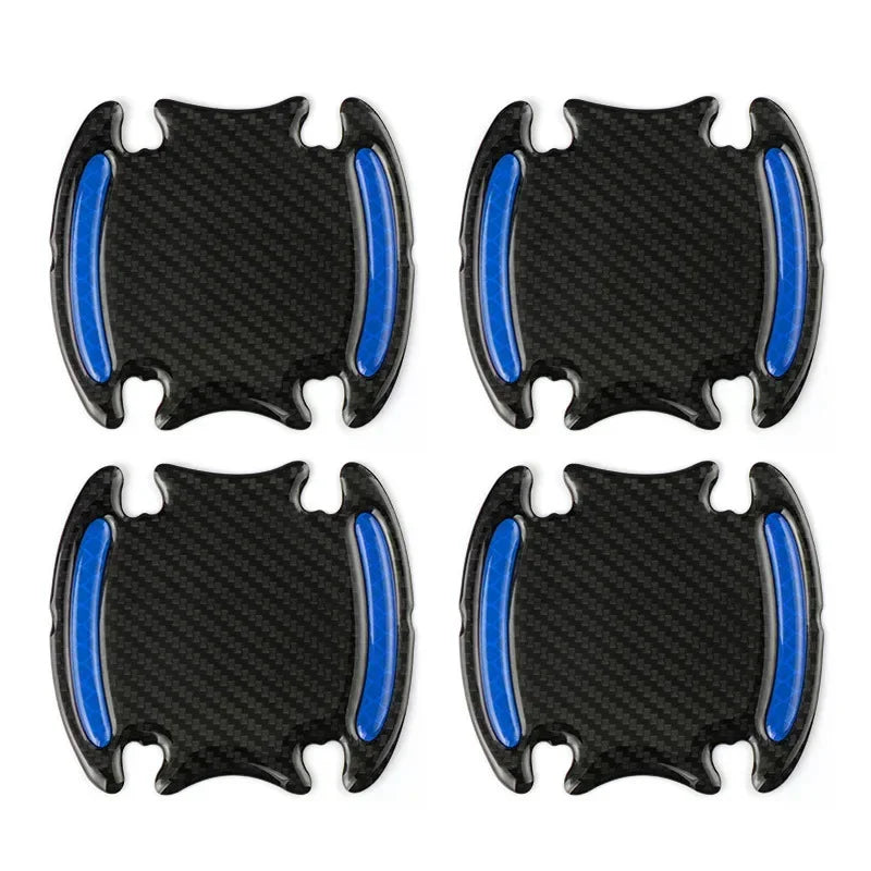 Universal Door Handle Sticker 3D Carbon Fiber Car Door Handle Paint Scratch Protector Sticker Auto Door Handle Scratch Cover