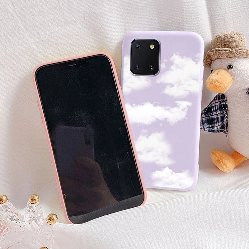 Soft Case For Samsung Galaxy Note 10 Lite Phone Cover Cute Flowers Butterfly Fundas TPU Coque For Samsung Note 10 Lite Bumper
