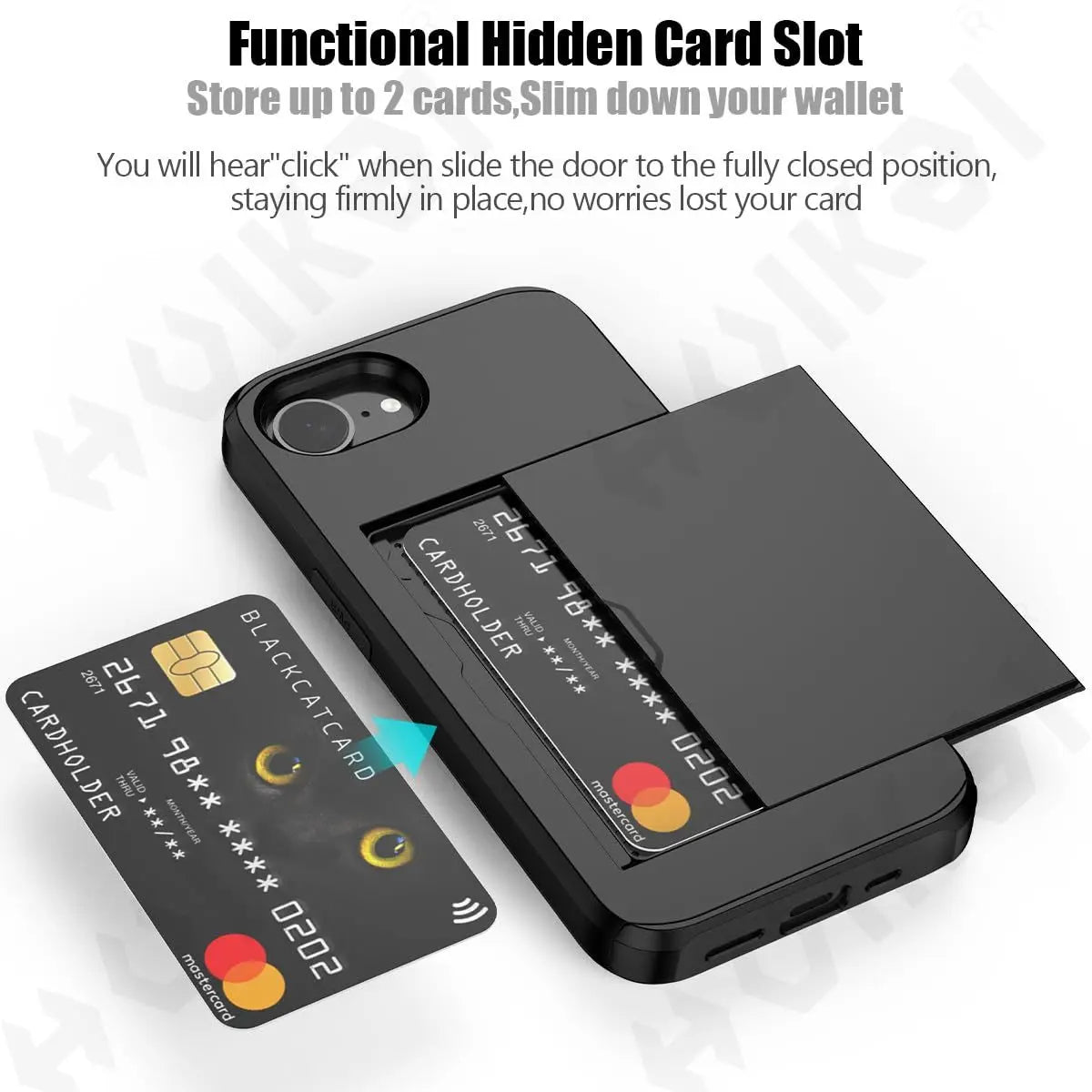 Case For iPhone 17e 16e with Card Holder Protective Case Hidden Card Slot Slim Wallet Cover